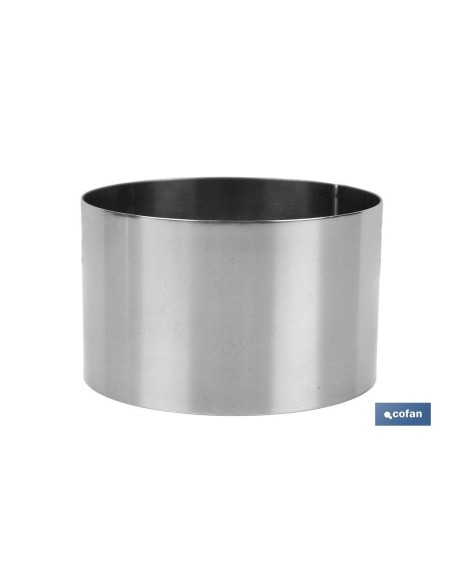 Moule rond en acier inoxydable pour dresser 10 x 6 cm