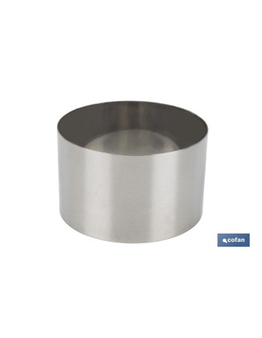 Moule rond en acier inoxydable pour dresser 10 x 6 cm