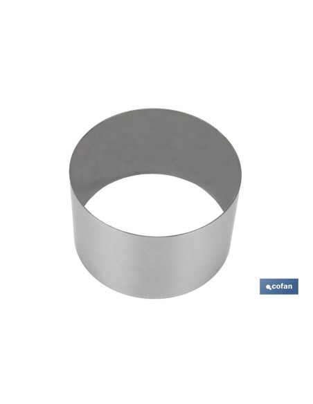 Moule rond en acier inoxydable pour dresser 10 x 6 cm