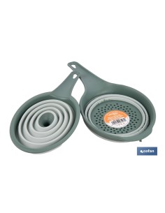Foldable Funnel and Strainer Set - Green