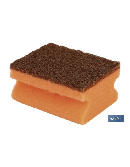 Pacote de 3 esponjas antibacterianas para unhas de cobre
