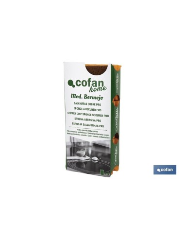 Pacote de 3 esponjas antibacterianas para unhas de cobre