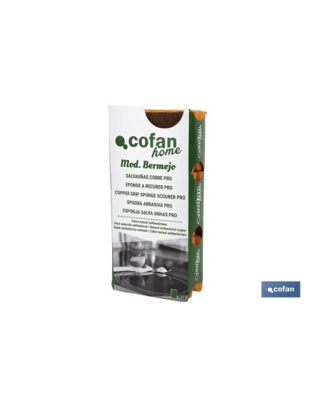 Pacote de 3 esponjas antibacterianas para unhas de cobre
