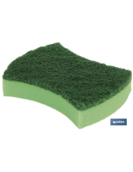 Pacote de 3 esponjas verdes para limpeza eficaz