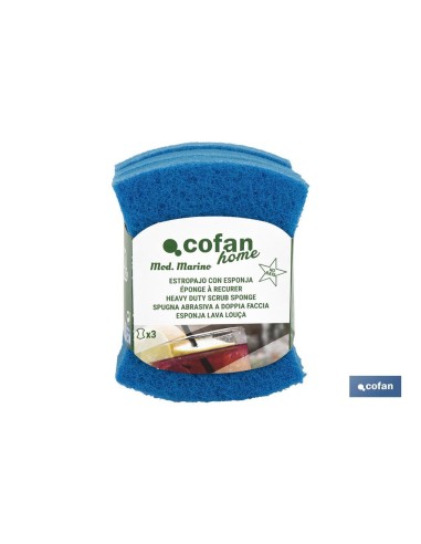Pack de 3 éponges bleues pour un nettoyage efficace