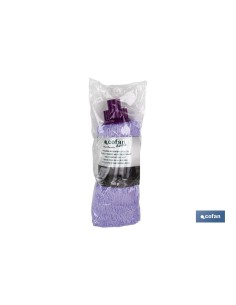 Pack of 12 units violet microfiber mop 160 g 2