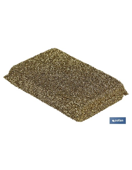 Pack of 2 multi-purpose sponges in gold and silver
