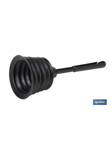 Pack of 12 plunger bellows 11.5x30cm with polypropylene handle