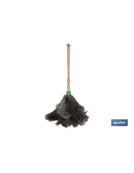 Pack de 6 plumeaux en plumes d'autruche 54cm avec manche ergonomique