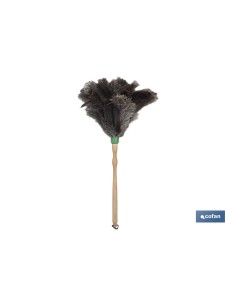 Straußfedern Staubwedel 54cm mit ergonomischem Griff
