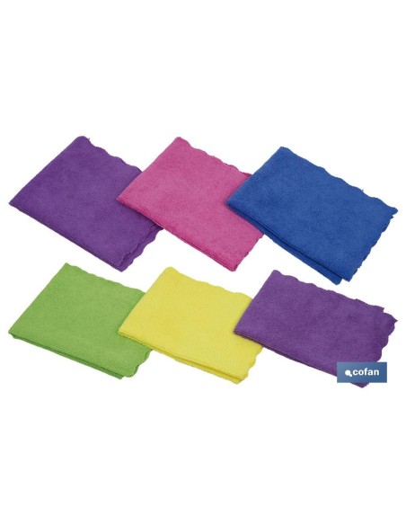 Pack of 3 microfiber cloths 40x30cm with high absorption