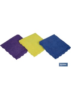 Pack de 3 bayetas de microfibra 30x30 cm con alta absorción