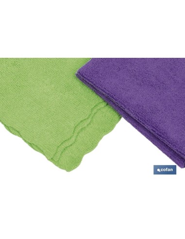 Pacote de 3 panos de microfibra 30x30cm para limpeza ecológica