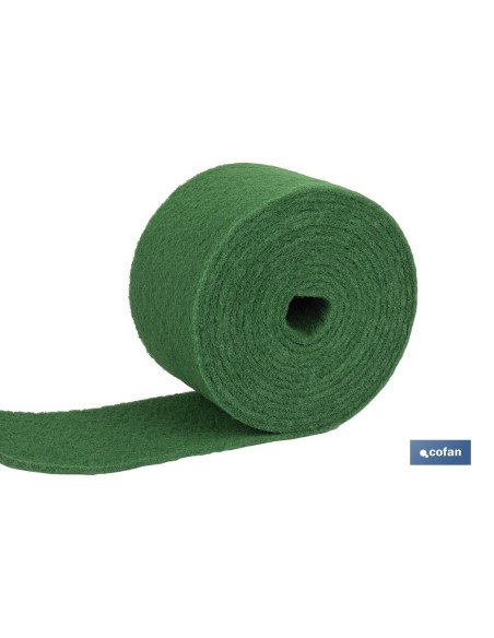 Rullo spugna fibra forte verde 14x6 m