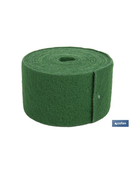 Rullo spugna fibra forte verde 14x6 m