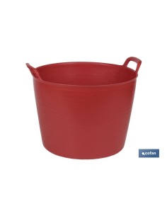 Pack mit 6 roten Eimern 42 L - Strapazierfähiges Polyethylen