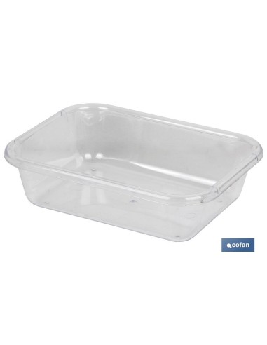 Pack of 6 transparent multi-purpose trays 31.5x23.5x6.5cm