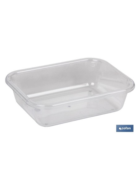 Pack of 6 transparent multi-purpose trays 31.5x23.5x6.5cm
