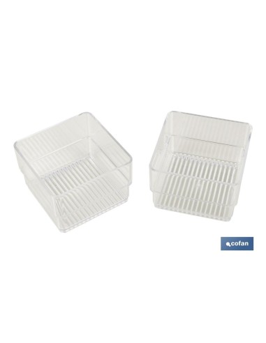 Set organizzatore cosmetico 30x23x8 cm trasparente