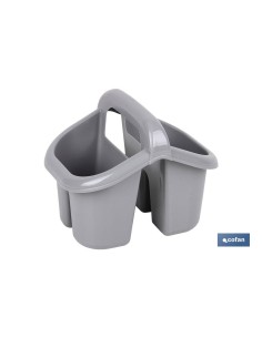 Pack of 6 gray handle draining racks 19.5x15.5x16cm