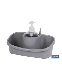 Pacote com 6 esponjas com dosificador cinza claro 26x13x16.5 cm