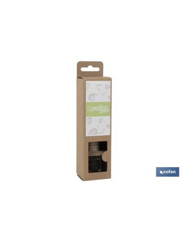 Pack mit 12 Auto-Lufterfrischern Apfel mit Holzdiffusor