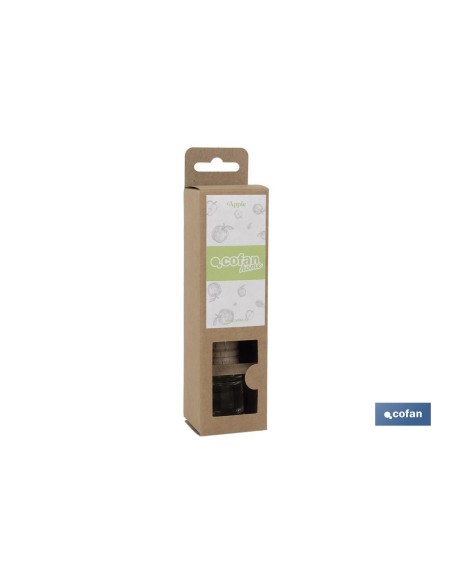 Pack mit 12 Auto-Lufterfrischern Apfel mit Holzdiffusor