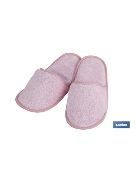 Hellrosa Baumwoll-Badeschuhe Größe M
