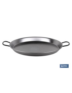 Paellera de aço polido 50 cm com alças reforçadas