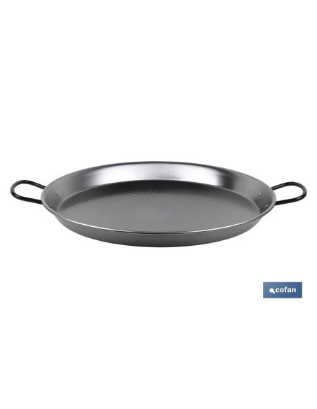 Padella in acciaio lucido 50 cm con manici rinforzati