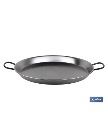Paellera de aço polido Ø60cm com alças reforçadas