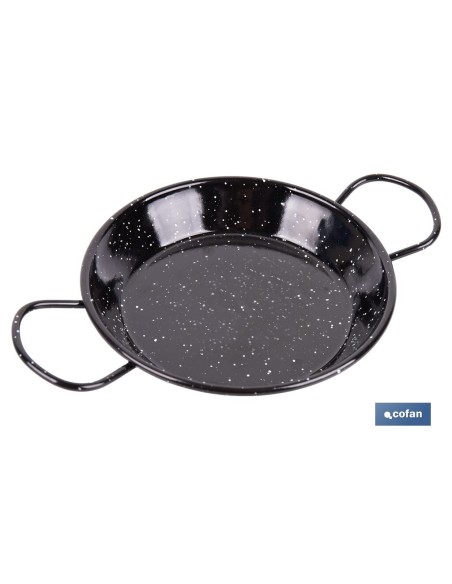 Paellera de aço esmaltado de 50cm com alças reforçadas