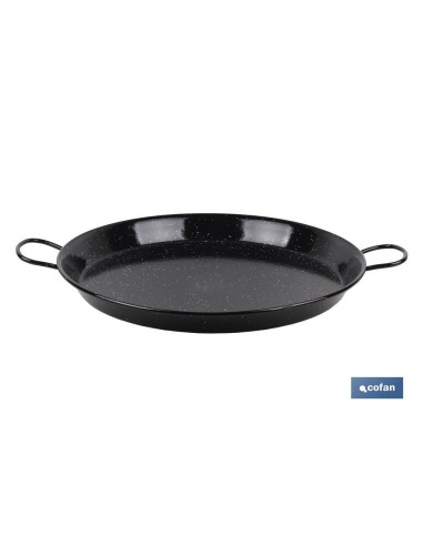 Enamelled steel paella pan 70cm with reinforced handles