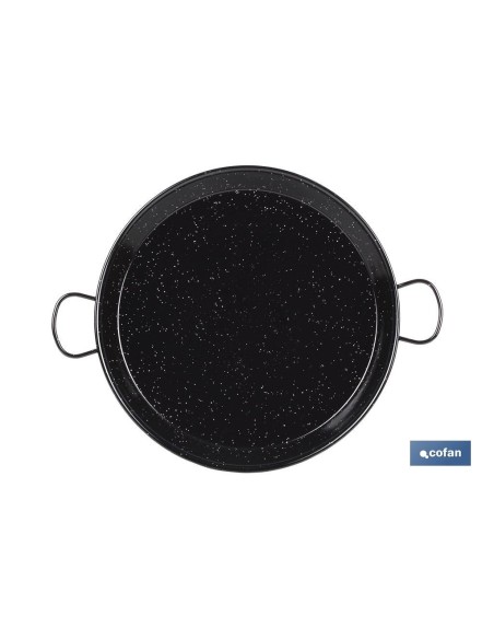 Paellera de acero esmaltada 70cm con asas reforzadas