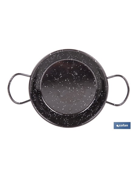 Paellera de aço esmaltado 70cm com alças reforçadas