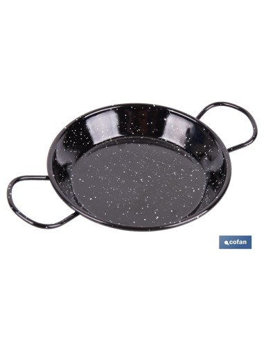 Enamelled steel paella pan 70cm with reinforced handles