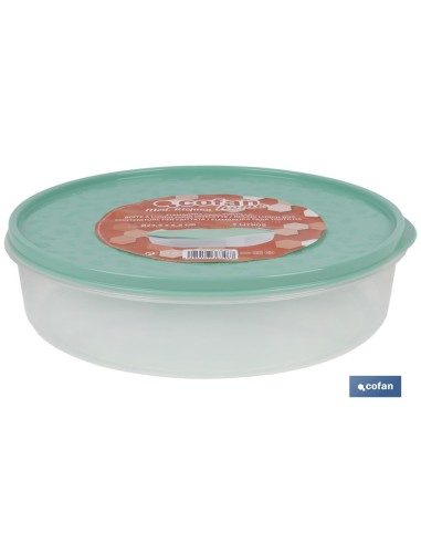 Pack of 6 Round Green Hermetic Lunch Boxes 24.5x6.5cm