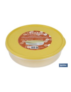 Pack of 6 airtight tortilla containers yellow 24.5x6.5cm 2