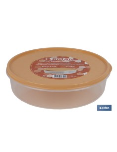 Pack of 6 airtight tortilla containers orange 24.5x6.5cm 2