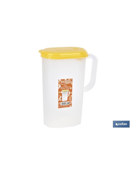 Pack de 6 Carafes d'Eau 2L Jaune Modèle Manantial