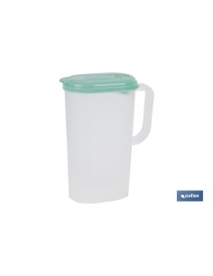 2L Orange Water Jug with Lid, Manantial Model