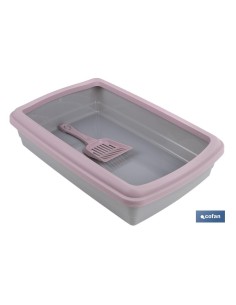 Pack 6 unidades arenero para gatos gris 47 x 31 x 11 cm