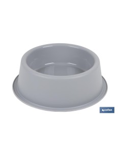 Pack 6 comederos redondos gris claro 24.5x7.5 cm para mascotas