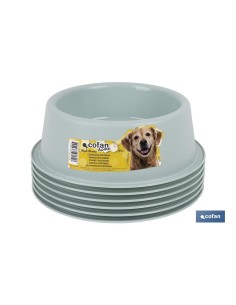 Pack de 6 gamelles rondes vert d'eau 24.5x7.5 cm pour animaux 2