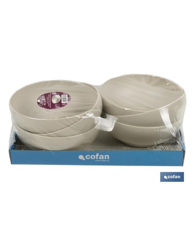 Pack mit 6 Nara Schalen 16cm, Polypropylen, 800ml