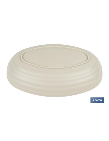 Pack 6 fuentes ovaladas Nara 1080ml, polipropileno, beige
