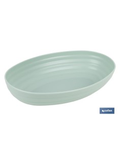Pack 6 unidades fuente ovalada verde agua 1080ml modelo Nara