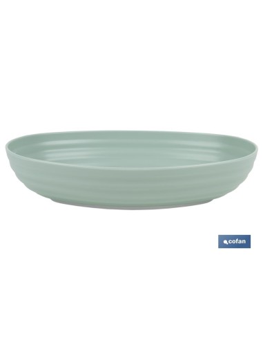 Pack mit 6 ovalen grünen Wasser-Schalen 1080ml Modell Nara