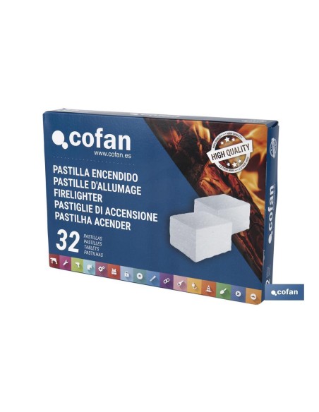 Pastilhas de acendimento 32 uds - acendimento rápido e seguro