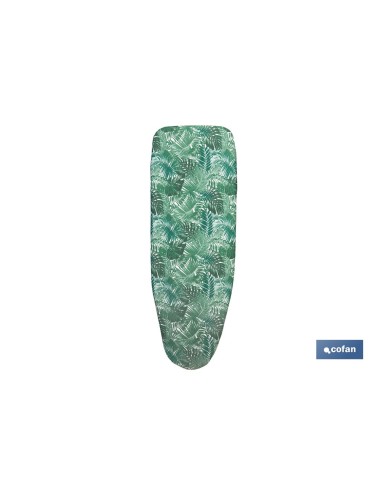 Padded cover for ironing board 135 x 53 cm green branches